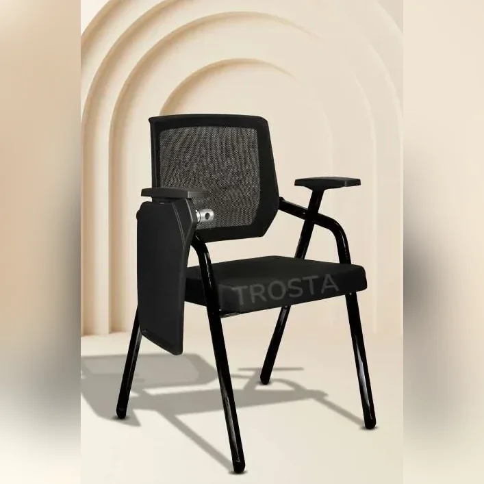 Black training chair with attached writing pad
