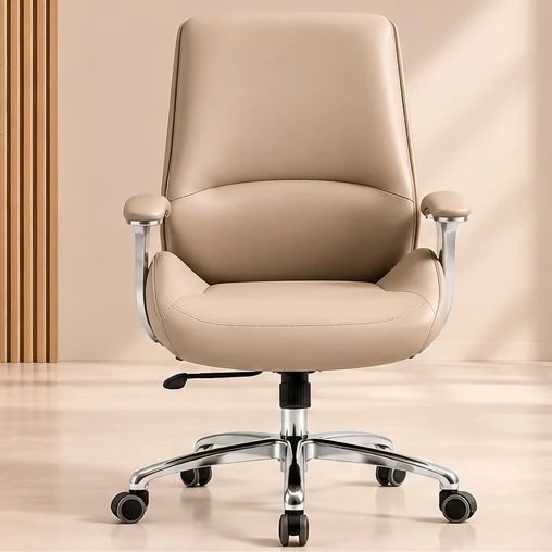 Sudam Majesty MB executive chair in beige leatherette, front view
