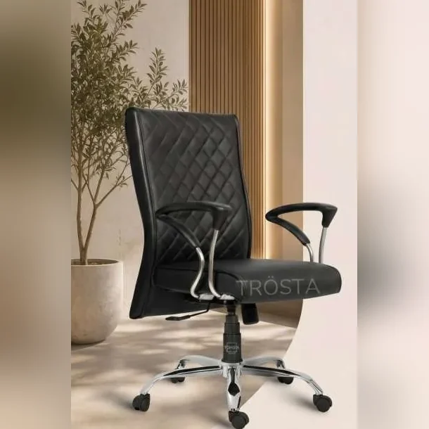Sudam Octiva mid-back office chair in black leatherette
